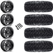 14" Fuel Anza D557 Black & 27" EFX MotoClaw Wheel and Tire Package