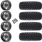 14" Fuel Anza D558 Anthracite & 27" EFX MotoHammer Wheel and Tire Package