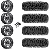 14" Fuel Anza D558 Anthracite & 28" EFX MotoVator Wheel and Tire Package