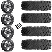 14" Fuel Anza D558 Anthracite & 30" EFX MotoRavage Wheel and Tire Package