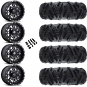 14" Fuel Lethal D567 Black Milled & 30" EFX MotoMTC Wheel and Tire Package