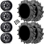 14" Fuel Lethal D567 Black Milled & 31" EFX MotoHavok Wheel and Tire Package