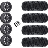 14" Fuel Maverick D936 Beadlock Black & 27" EFX MotoMTC Wheel and Tire Package