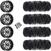 14" Fuel Nutz D541 Machined Black & 30" EFX MotoMTC Wheel and Tire Package