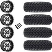 14" Fuel Nutz D541 Machined Black & 31" EFX MotoHammer Wheel and Tire Package