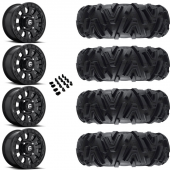 14" Fuel Tactic D630 Black & 30" EFX MotoMTC Wheel and Tire Package