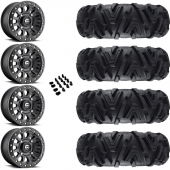 14" Fuel Vector Beadlock D920 Black & 27" EFX MotoMTC Wheel and Tire Package