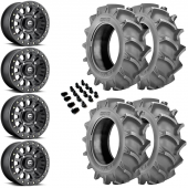 14" Fuel Vector Beadlock D920 Black & 28" BKT 171 Wheel and Tire Package