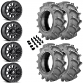 14" Fuel Vector D579 Black & 28" BKT 171 Wheel and Tire Package