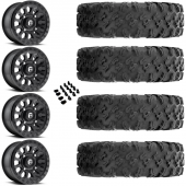 14" Fuel Vector D579 Black & 30" EFX MotoRavage Wheel and Tire Package