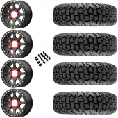 14" KMC KS234 Addict 2 Beadlock Black & 32" EFX MotoVator Wheel and Tire Package