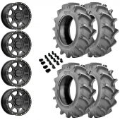 14" KMC KS134 Addict 2 Black & 28" BKT 171 Wheel and Tire Package