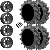 14" KMC KS134 Addict 2 Black & 28" EFX MotoHavok Wheel and Tire Package