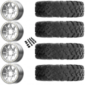 14" KMC Addict 2 Beadlock KS234 Machine & 27" EFX MotoRavage Wheel and Tire Package