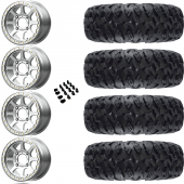14" KMC KS234 Addict 2 Beadlock Machine & 28" EFX MotoClaw Wheel and Tire Package