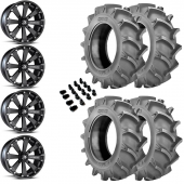 14" MSA M20 Kore Black & 28" BKT 171 Wheel and Tire Package