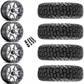 14" MSA M21 Lok Beadlock Charcoal & 28" EFX MotoVator Wheel and Tire Package