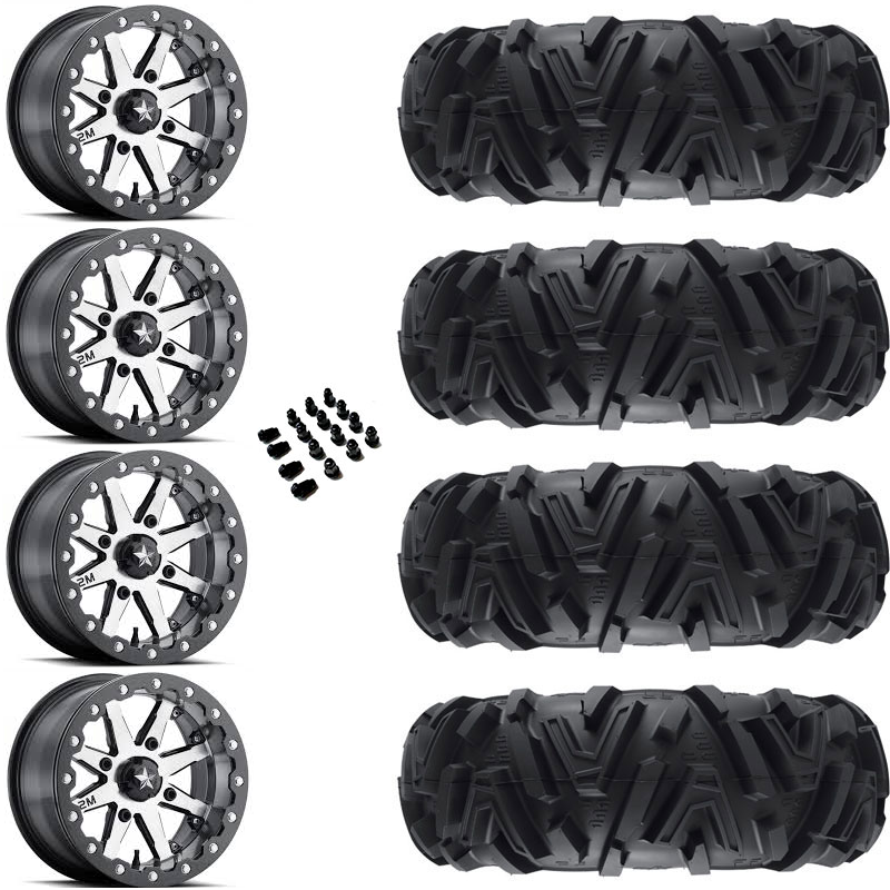 14" MSA M21 Lok Beadlock Charcoal & 30" EFX MotoMTC Wheel and Tire Package