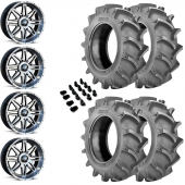 14" MSA M26 Vibe Dark Tint & 28" BKT 171 Wheel and Tire Package