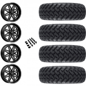 14" MSA M26 Vibe Black Milled & 30" EFX MotoHammer Wheel and Tire Package
