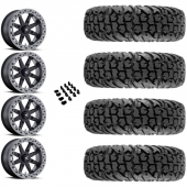 14" MSA M31 Lok2 Beadlock Black & 28" EFX MotoVator Wheel and Tire Package