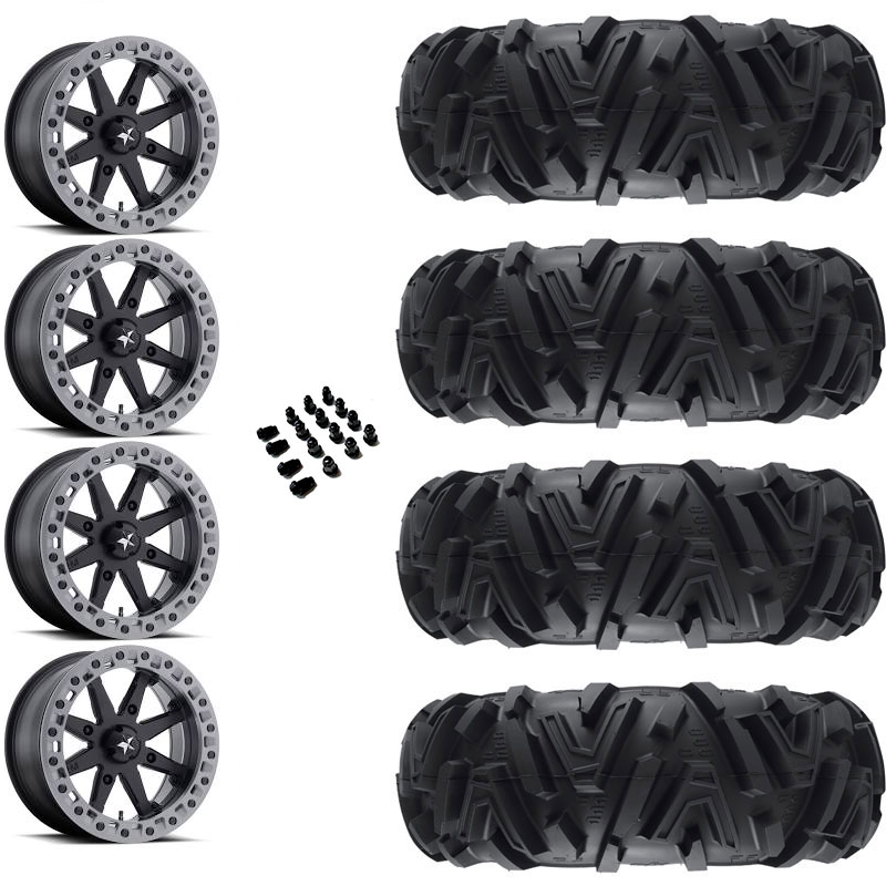 14" MSA M31 Lok2 Beadlock Black & 30" EFX MotoMTC Wheel and Tire Package