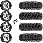 14" MSA M37 Brute Beadlock Black Machined & 30" EFX MotoVator Wheel and Tire Package
