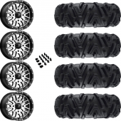 14" MSA M38 Brute Black Machined & 30" EFX MotoMTC Wheel and Tire Package
