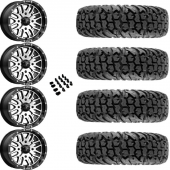 14" MSA M38 Brute Black Machined & 30" EFX MotoVator Wheel and Tire Package
