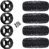 14" MSA M39 Cross Black Titanium & 27" EFX MotoClaw Wheel and Tire Package