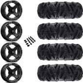 14" MSA M39 Cross Black Titanium & 28" EFX MotoMTC Wheel and Tire Package