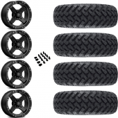 14" MSA M39 Cross Black Titanium & 30" EFX MotoHammer Wheel and Tire Package