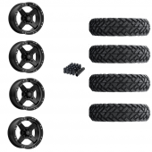 14" MSA M39 Cross Black/Titanium & 32" Fuel Gripper UTV Wheel and Tire Package