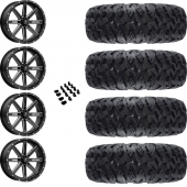 14" MSA M41 Boxer Black Milled & 28" EFX MotoClaw Wheel and Tire Package