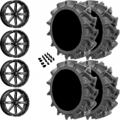 14" MSA M41 Boxer Black Milled & 28" EFX MotoHavok Wheel and Tire Package
