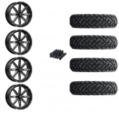 14" MSA M41 Boxer Black/Milled & 32" Fuel Gripper UTV Wheel and Tire Package