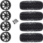 14" MSA M42 Bounty Black Milled & 27" EFX MotoClaw Wheel and Tire Package