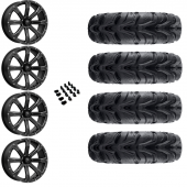 14" MSA M42 Bounty Black Milled & 27" EFX MotoMax Wheel and Tire Package