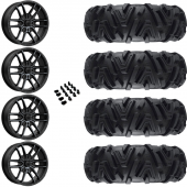 14" MSA M43 Fang Black Titanium & 28" EFX MotoMTC Wheel and Tire Package