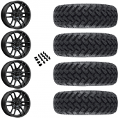 14" MSA M43 Fang Black Titanium & 30" EFX MotoHammer Wheel and Tire Package