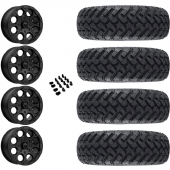 14" MSA M44 Cannon Beadlock Black & 27" EFX MotoHammer Wheel and Tire Package