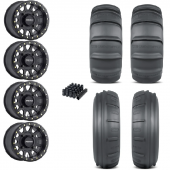 14" Method MR401 Beadlock Black & 30" GMZ Sand Stripper TT Wheel and Paddle Tire Package