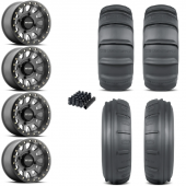 14" Method MR401 Beadlock Titanium & 30" GMZ Sand Stripper TT Wheel and Paddle Tire Package