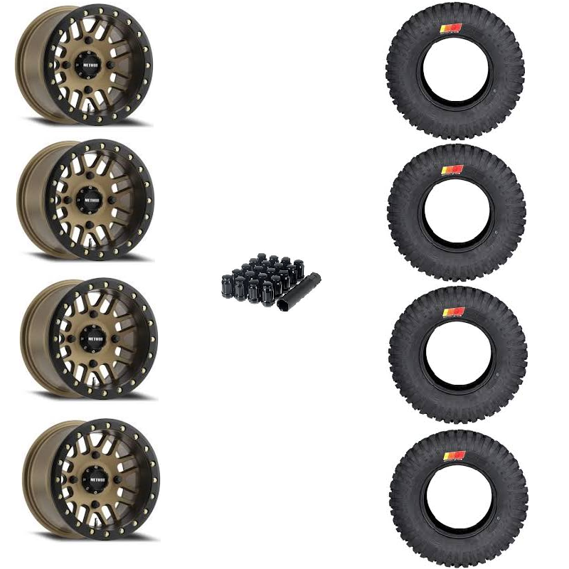 14" Method MR406 Beadlock Bronze & 32" GMZ Ivan Stewart Wheel and Tire