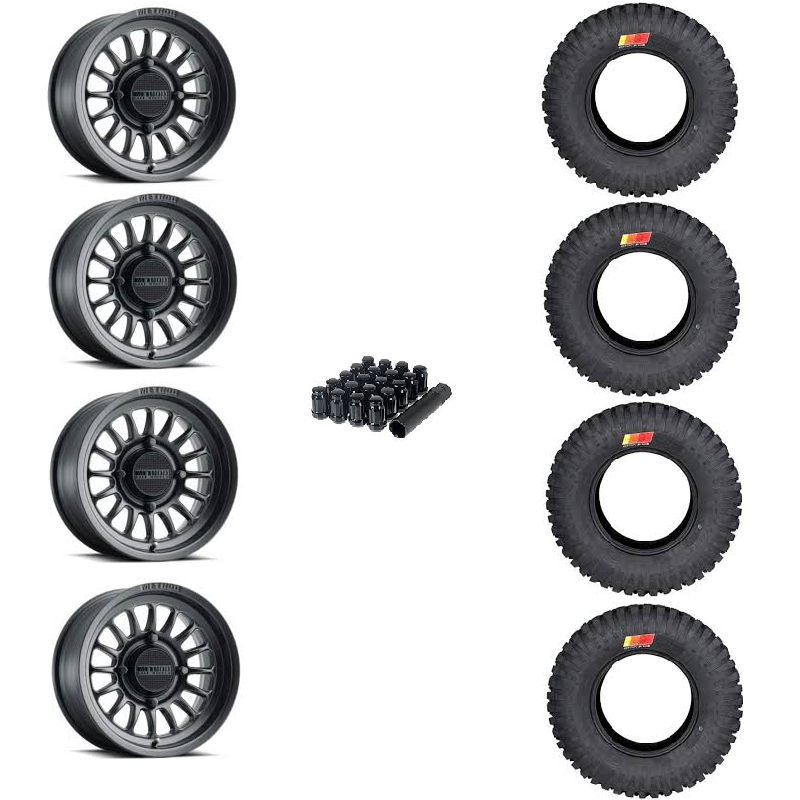 14" Method MR411 Black & 32" GMZ Ivan Stewart Wheel and Tire Package