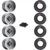 14" Method MR411 Titanium & 32" GMZ Ivan Stewart Wheel and Tire Package