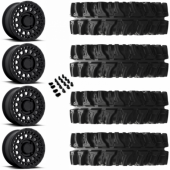 14" Black Rhino Parker UTV Black & 30" EFX MotoSlayer Wheel and Tire Package