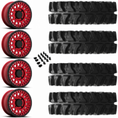 14" Black Rhino Parker UTV Candy Red & 30" EFX MotoSlayer Wheel and Tire Package