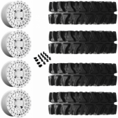 14" Black Rhino Parker UTV Silver & 30" EFX MotoSlayer Wheel and Tire Package