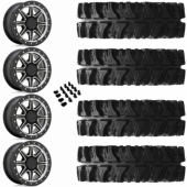 14" Black Rhino Webb UTV Machined & 30" EFX MotoSlayer Wheel and Tire Package